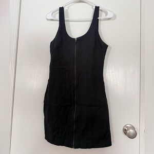 AYR Sleek Black Mini Dress with Zipper